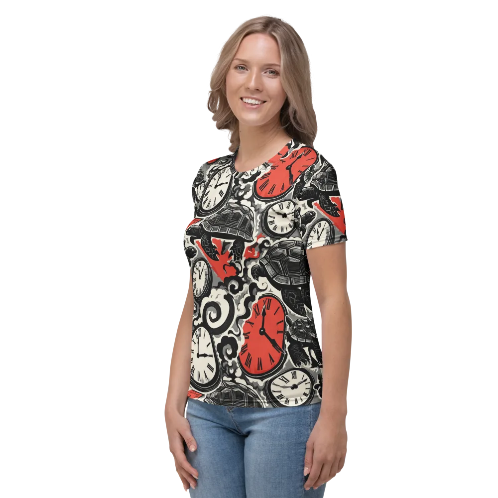 Red Hour Almanac on Women's Crew Neck T-Shirt — Left