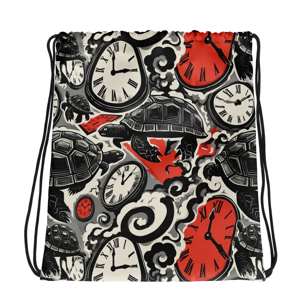 Red Hour Almanac on Drawstring Bag — Photo