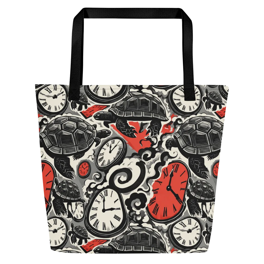 Red Hour Almanac on Large Tote Bag W/ Pocket — Front
