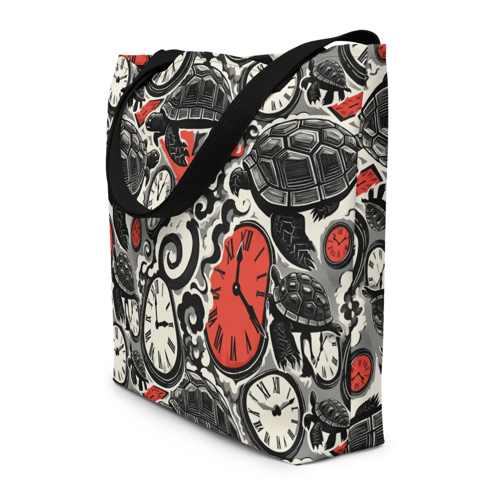Red Hour Almanac on Large Tote Bag W/ Pocket — Front