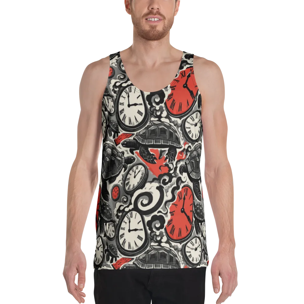 Red Hour Almanac on Men's Tank Top — Front