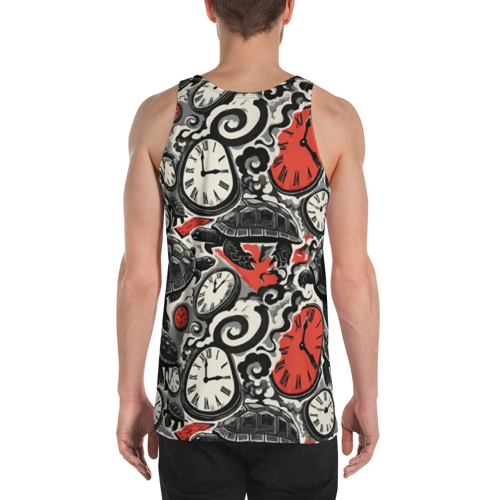 Red Hour Almanac on Men's Tank Top — Back