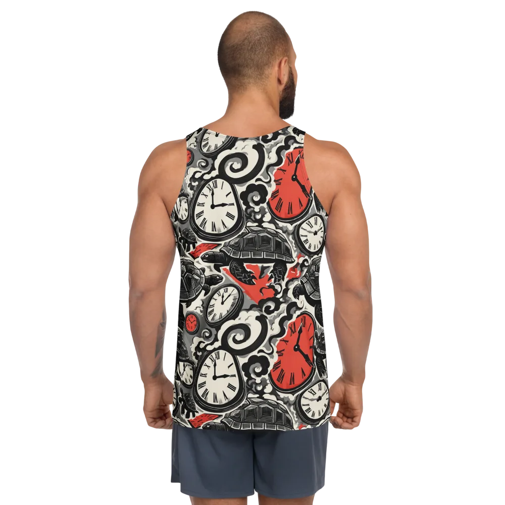 Red Hour Almanac on Men's Tank Top — Back