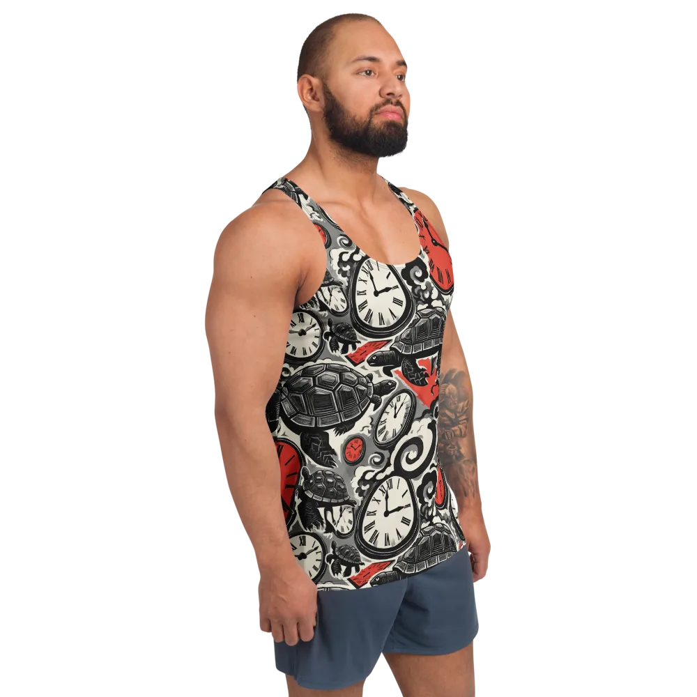 Red Hour Almanac on Men's Tank Top — Right Front