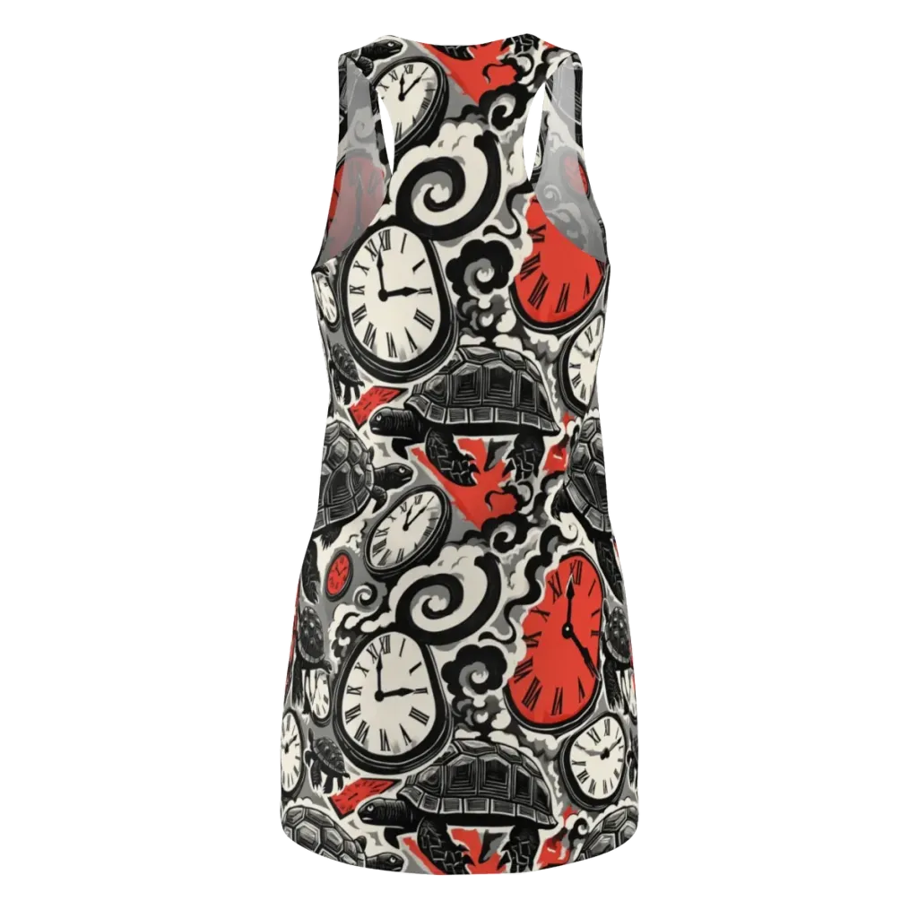 Red Hour Almanac on Racerback Dress — Back