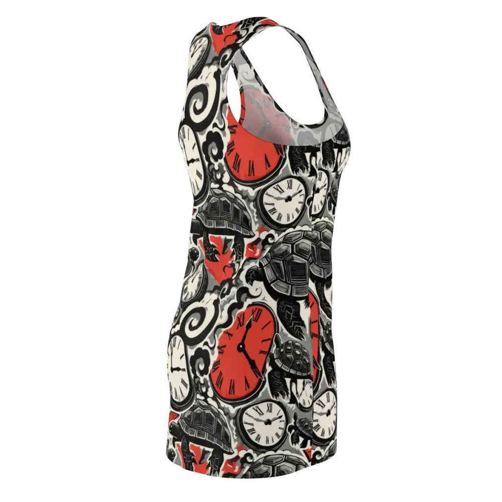 Red Hour Almanac on Racerback Dress — Back Side