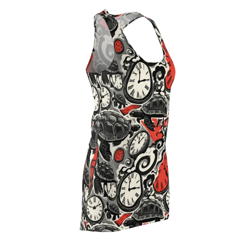 Red Hour Almanac on Racerback Dress — Front Side