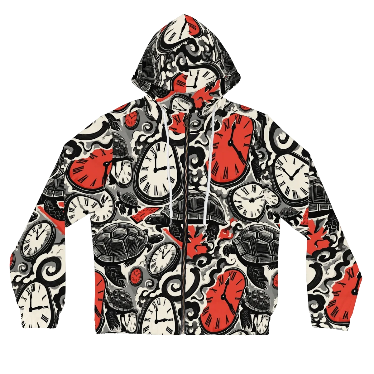 Red Hour Almanac on Women's Full-Zip Hoodie — Front