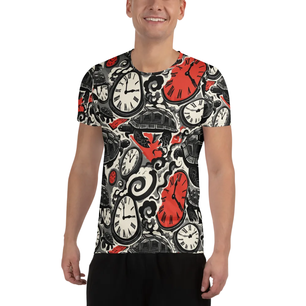 Red Hour Almanac on Men's Athletic T-Shirt — Front