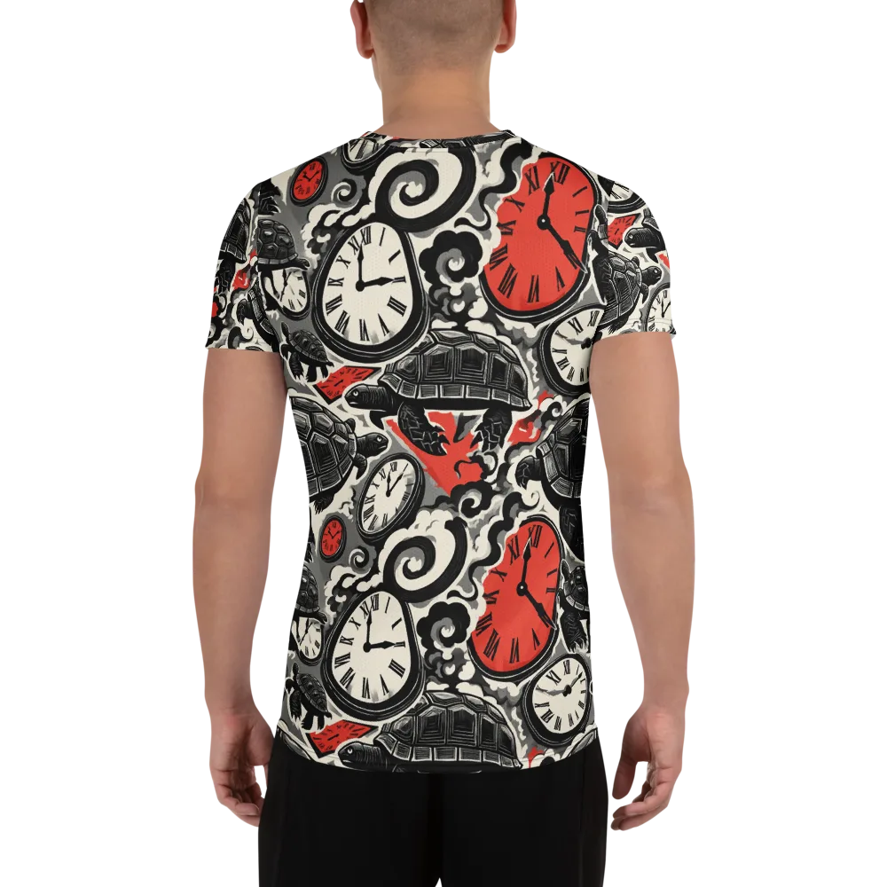 Red Hour Almanac on Men's Athletic T-Shirt — Back