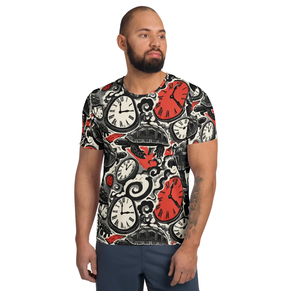 Red Hour Almanac on Men's Athletic T-Shirt — Front