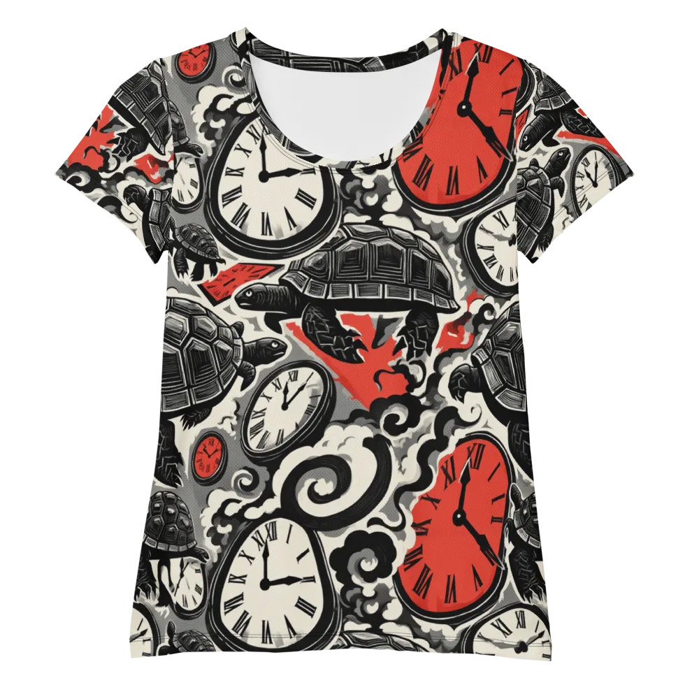 Red Hour Almanac on Women's Athletic T-Shirt — Front