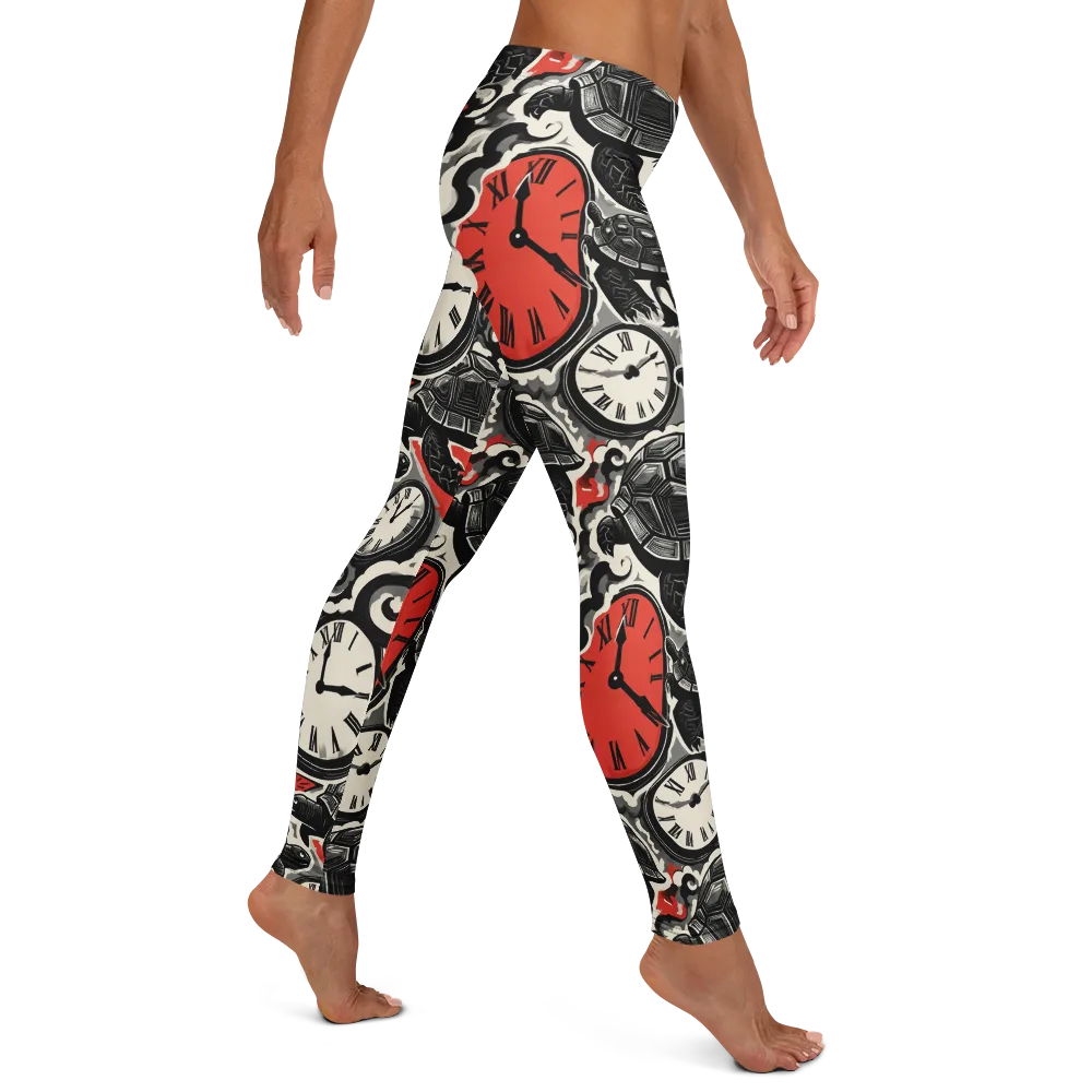 Red Hour Almanac on Leggings — Right