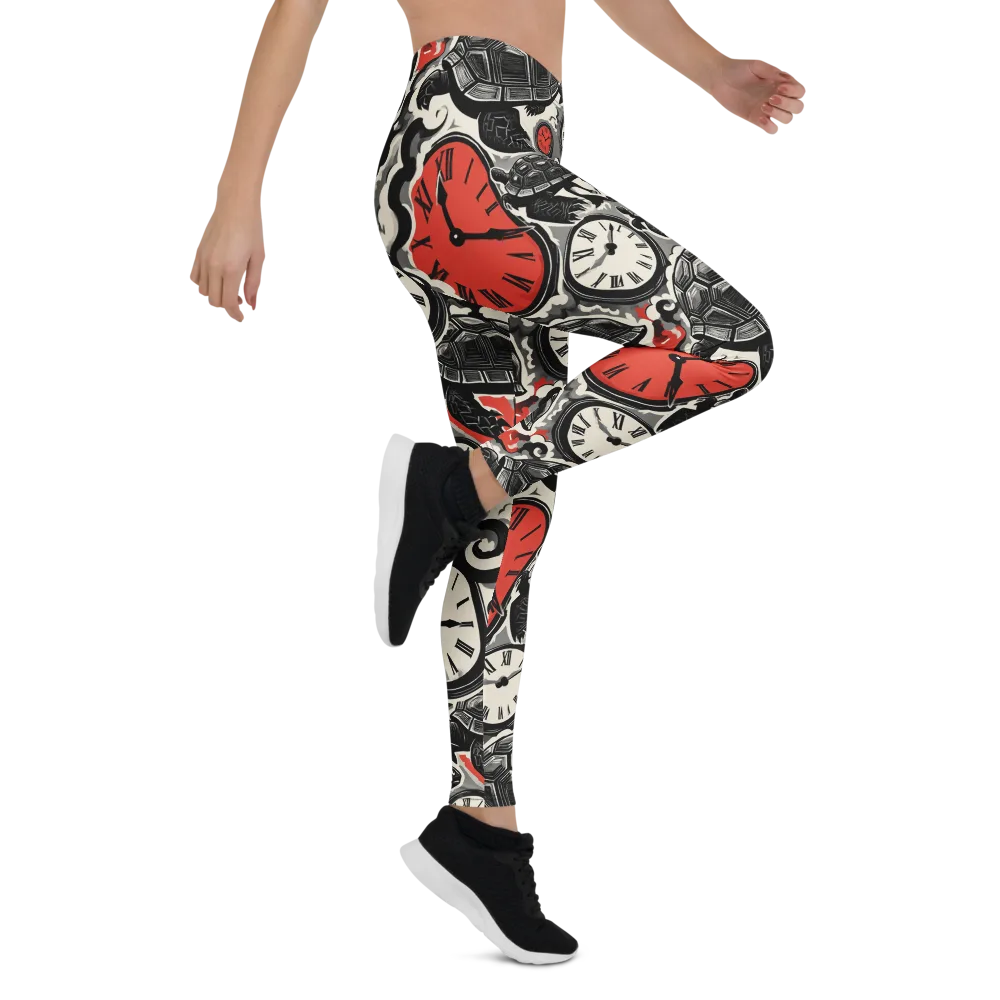 Red Hour Almanac on Leggings — Right