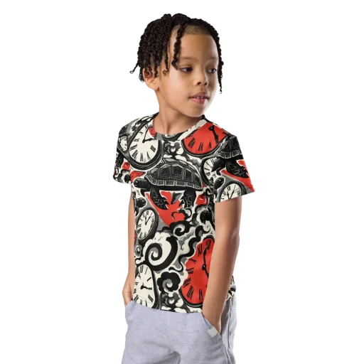 Red Hour Almanac on a Kids Crew Neck T-Shirt