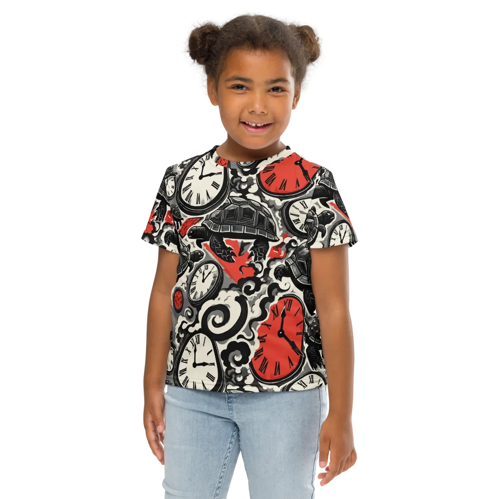 Red Hour Almanac on Kids Crew Neck T-Shirt — Front