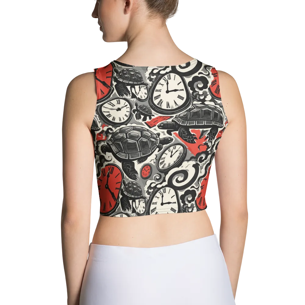 Red Hour Almanac on Crop Top — Back