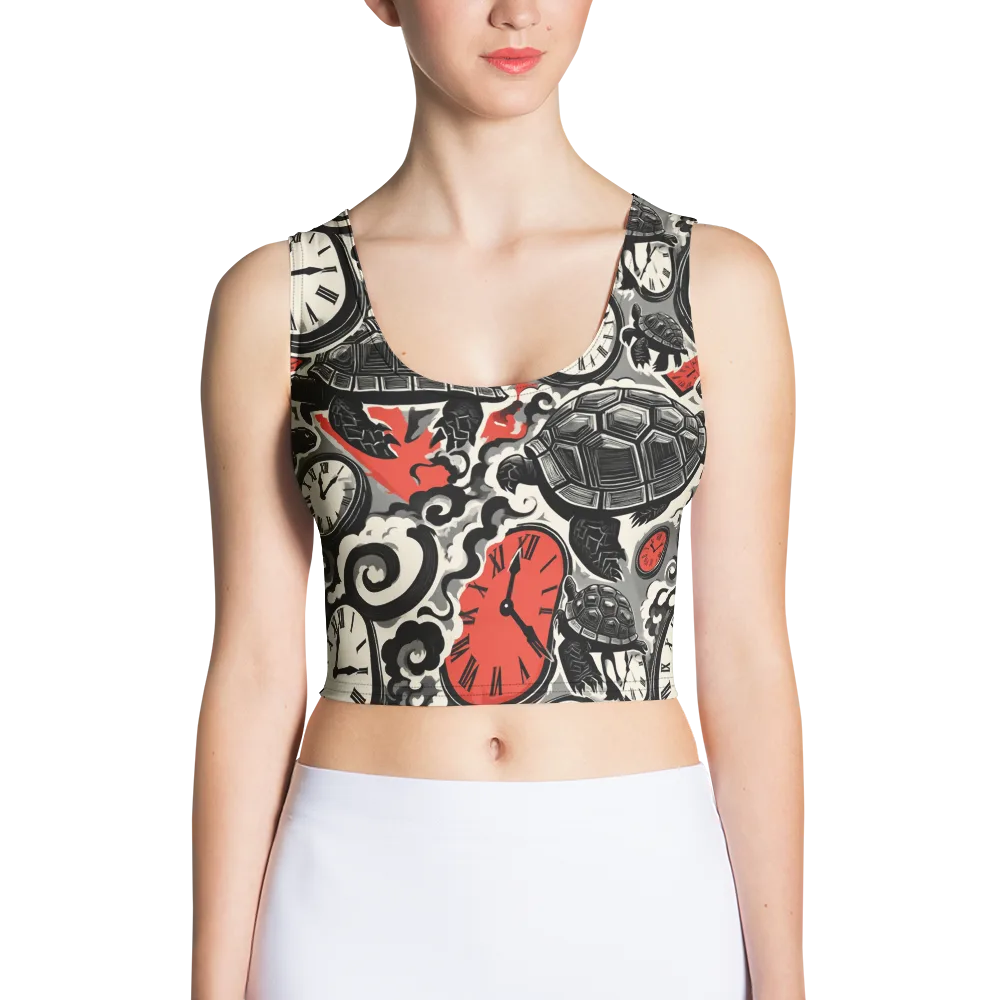 Red Hour Almanac on Crop Top — Front