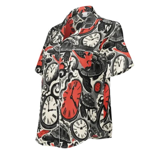 Red Hour Almanac on a Women's Short Sleeve Pajama Top