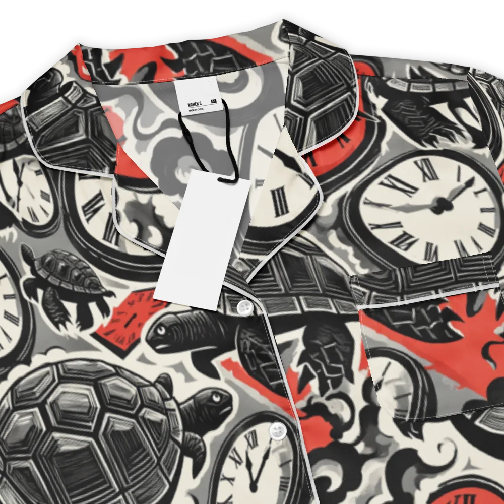 Red Hour Almanac on Women's Short Sleeve Pajama Top — Product details