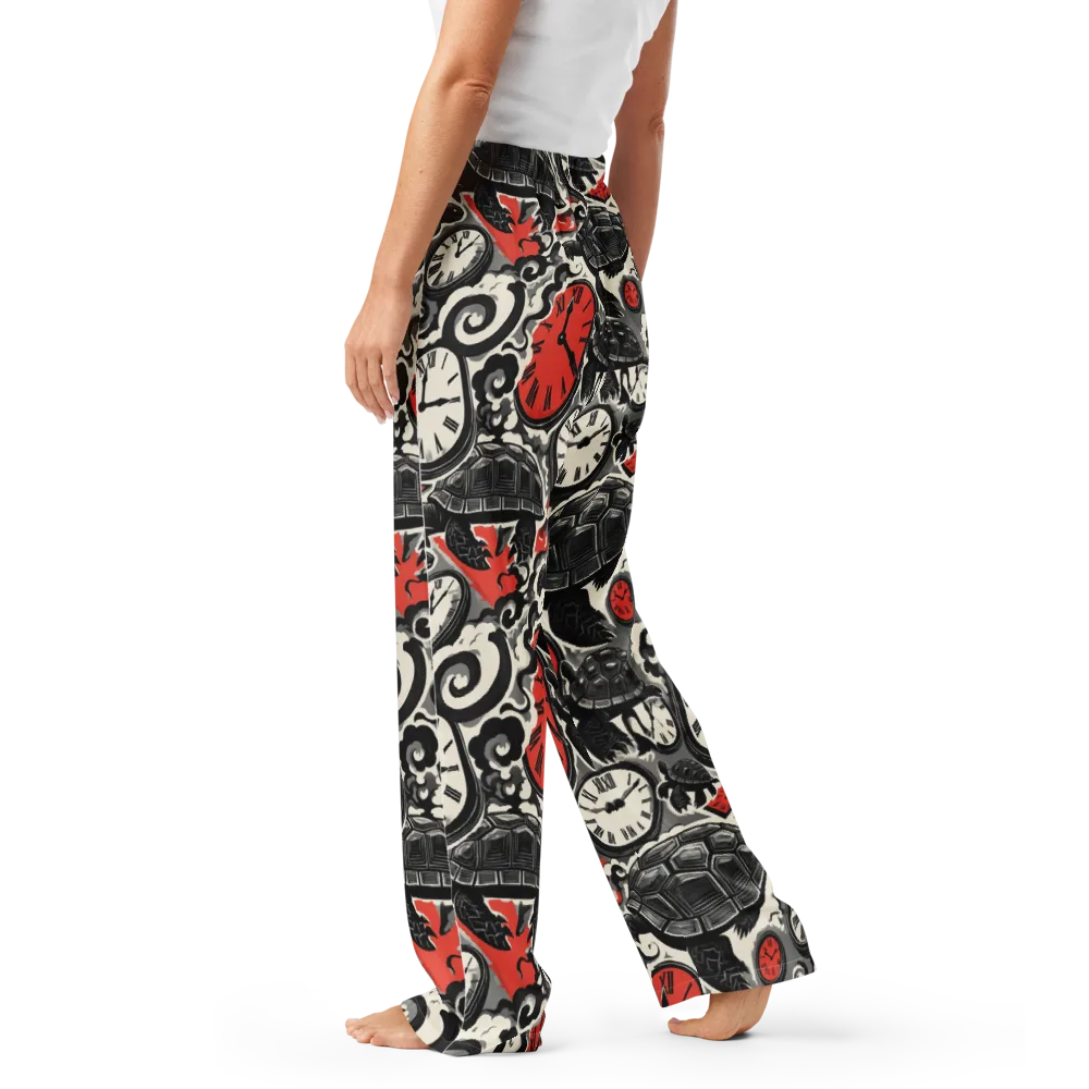 Red Hour Almanac on Women's Pajama Pants — Left