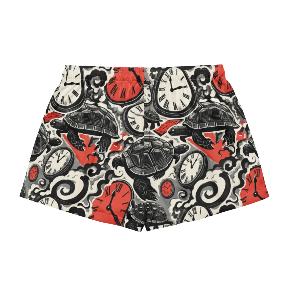 Red Hour Almanac on Women's Pajama Shorts — Back