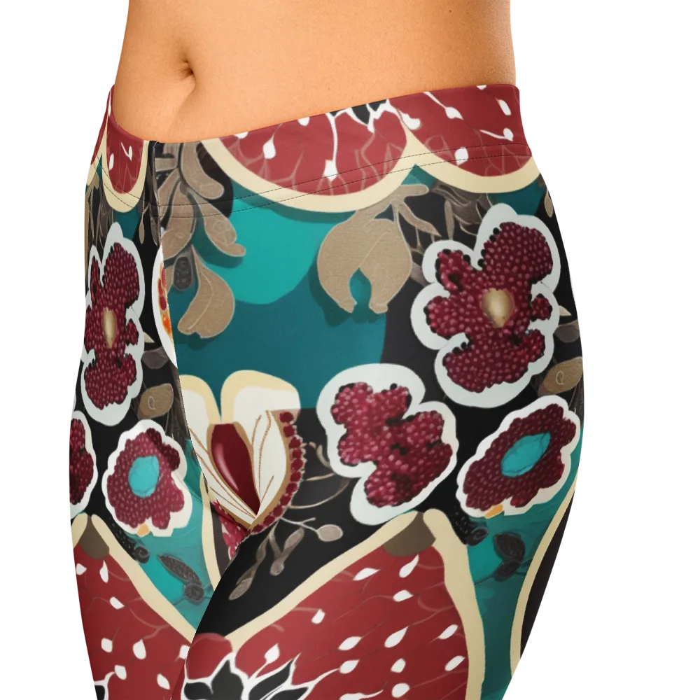 Garnet Garden on Capri Leggings — Zoomed-in