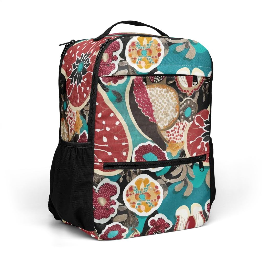 Garnet Garden on Utility Backpack — Right Front