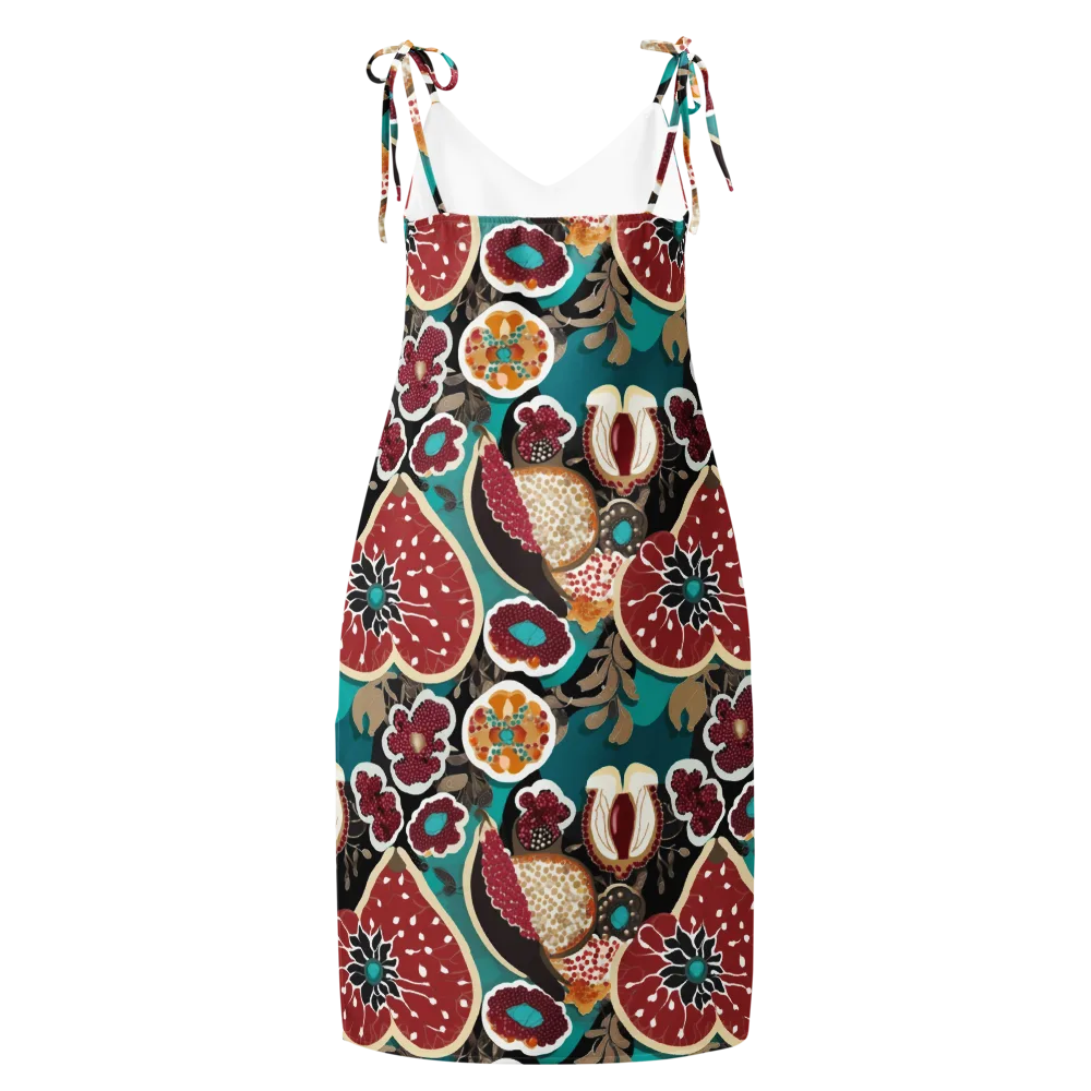 Garnet Garden on Slip Dress — Back