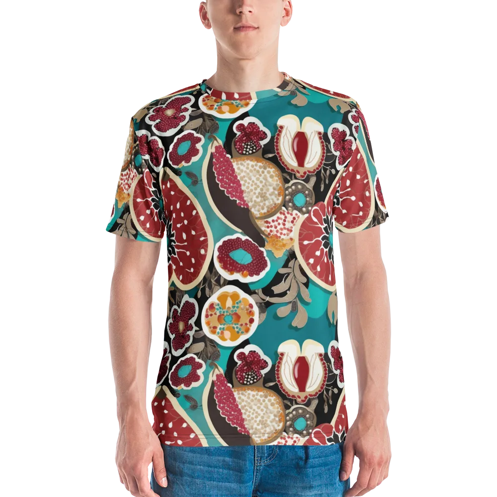 Garnet Garden on Men's Crew Neck T-Shirt — Front