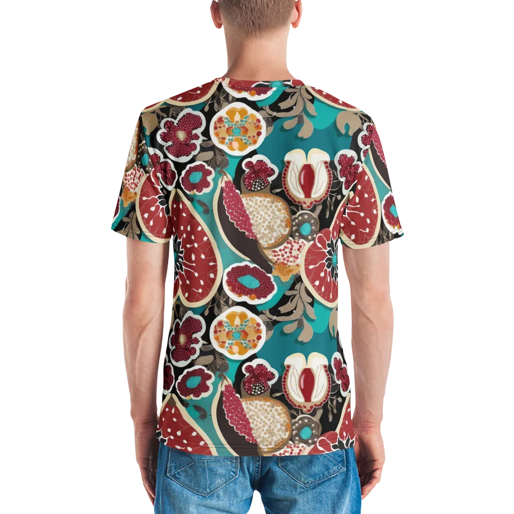 Garnet Garden on Men's Crew Neck T-Shirt — Back