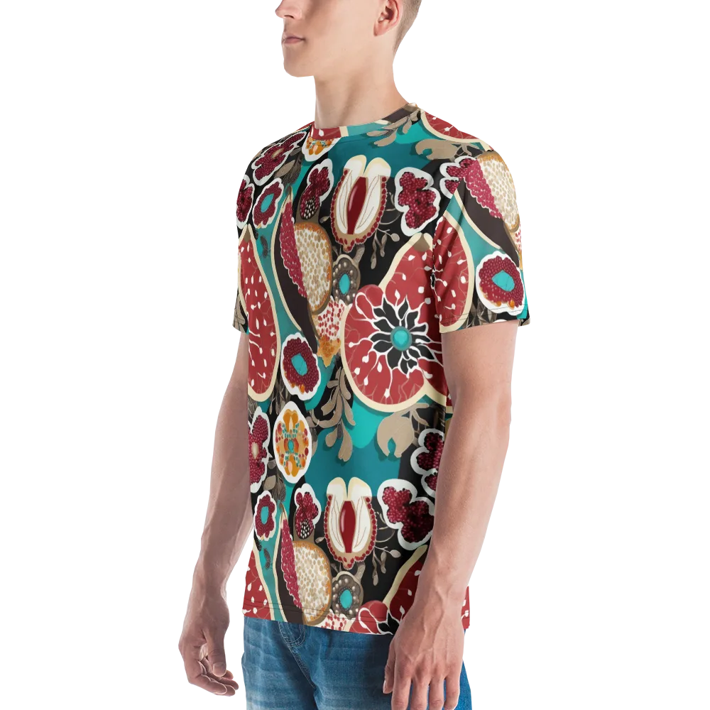 Garnet Garden on Men's Crew Neck T-Shirt — Left