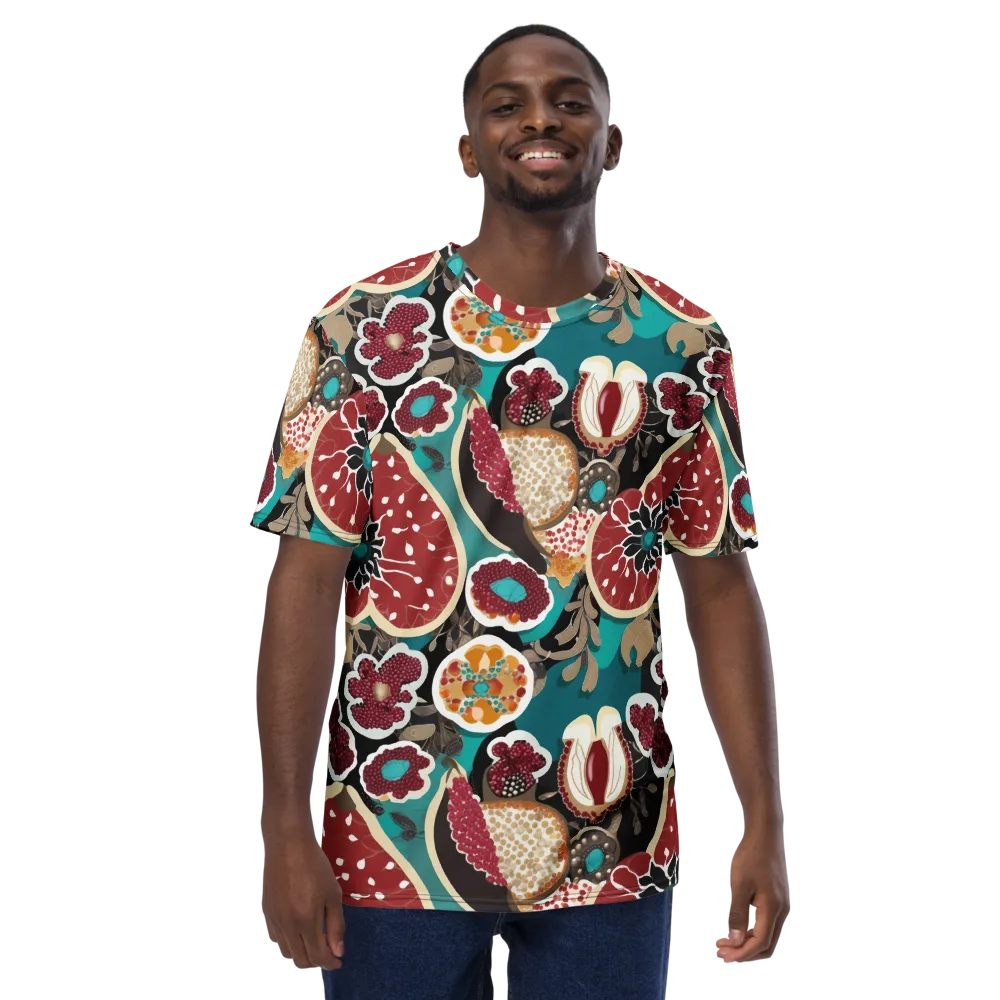 Garnet Garden on Men's Crew Neck T-Shirt — Front