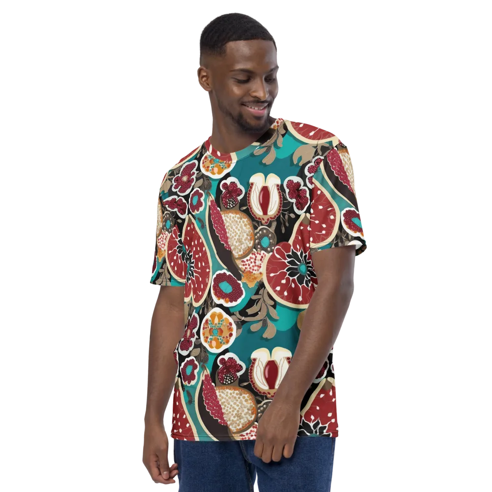 Garnet Garden on Men's Crew Neck T-Shirt — Left