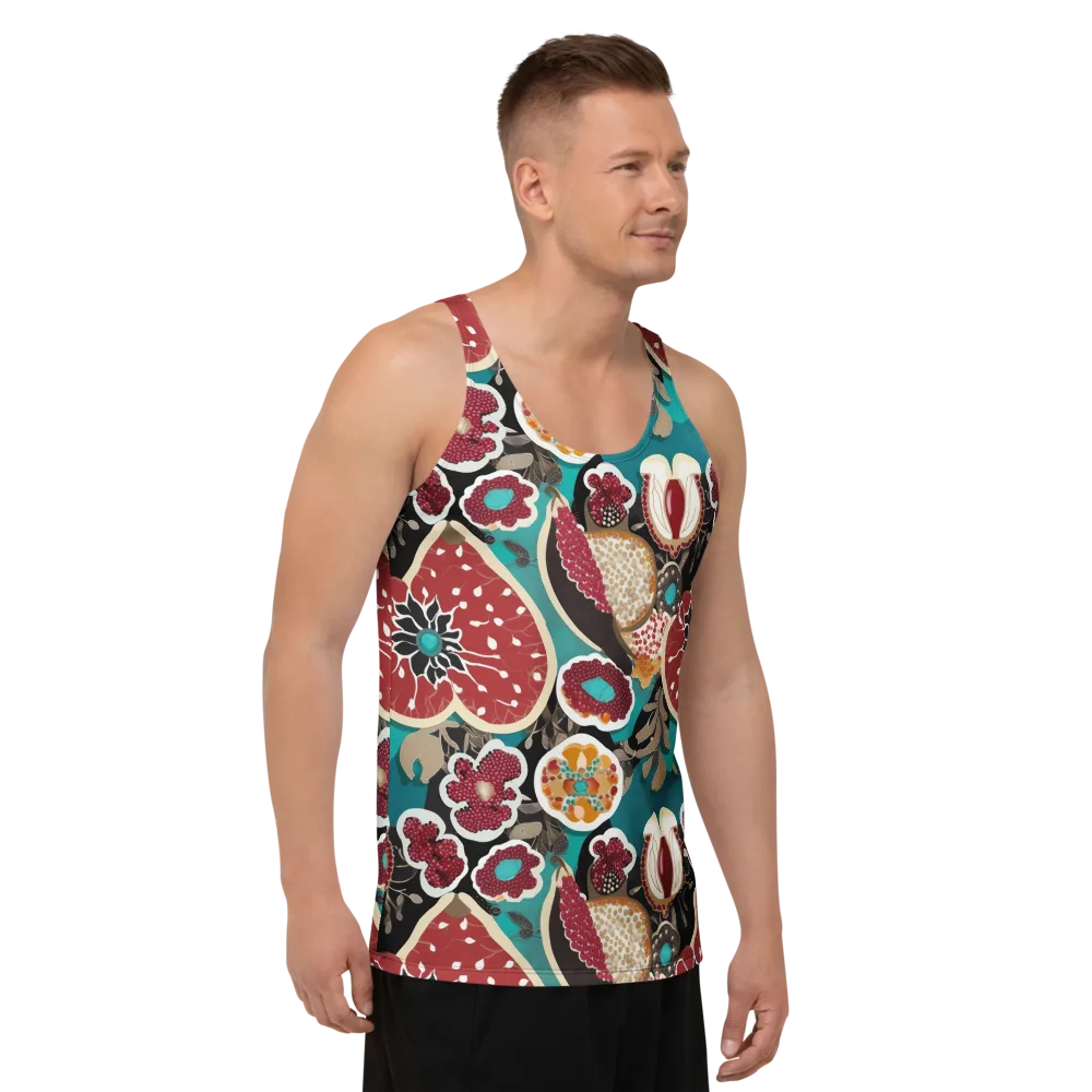 Garnet Garden on Men's Tank Top — Right Front