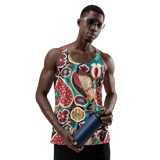 Garnet Garden on a Men's Tank Top