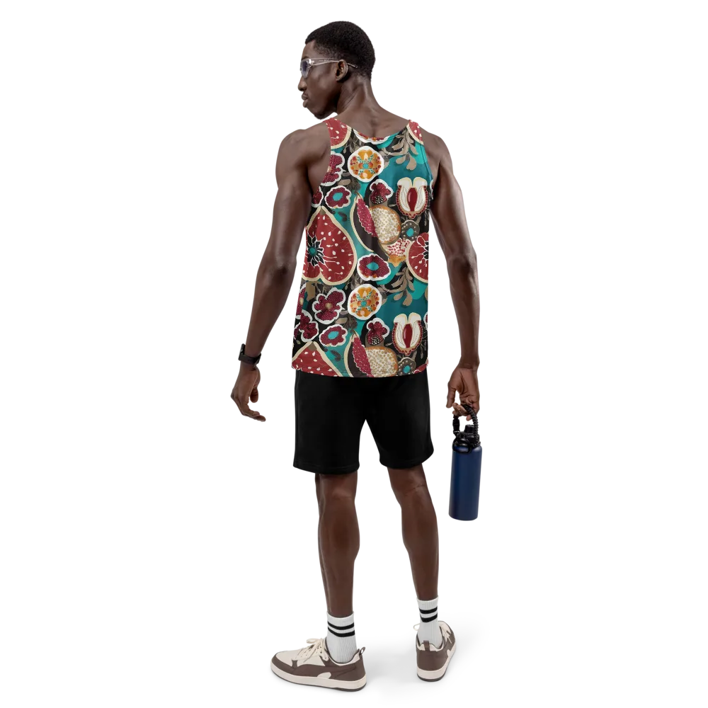 Garnet Garden on Men's Tank Top — Back