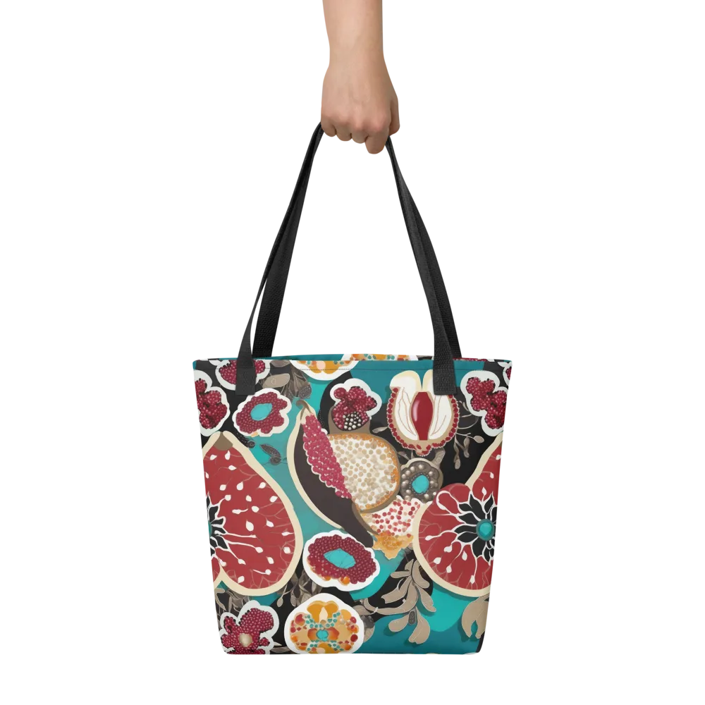 Garnet Garden on Tote Bag — Flat print