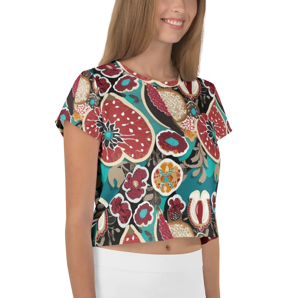 Garnet Garden on Crop Tee — Right