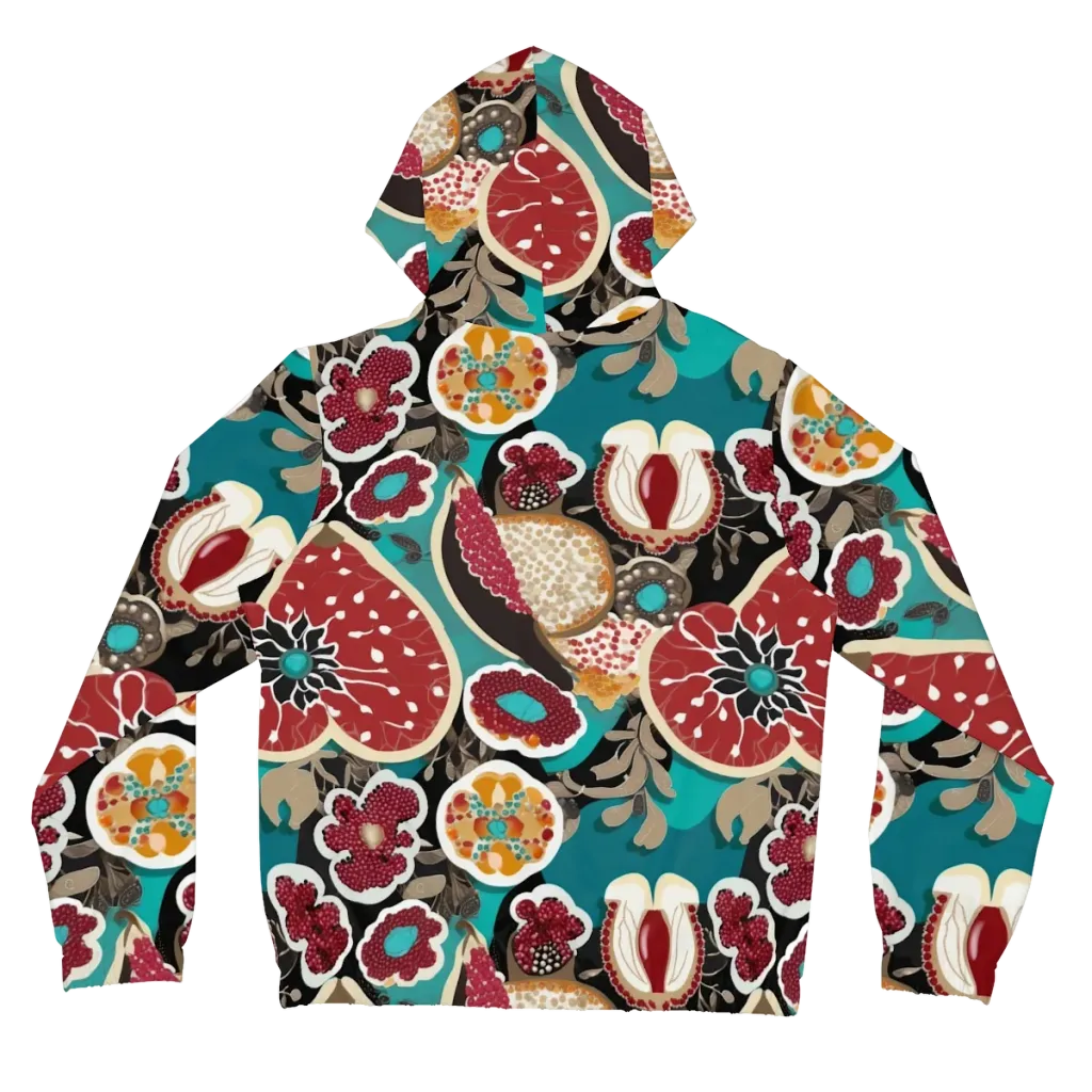 Garnet Garden on Women's Full-Zip Hoodie — Back