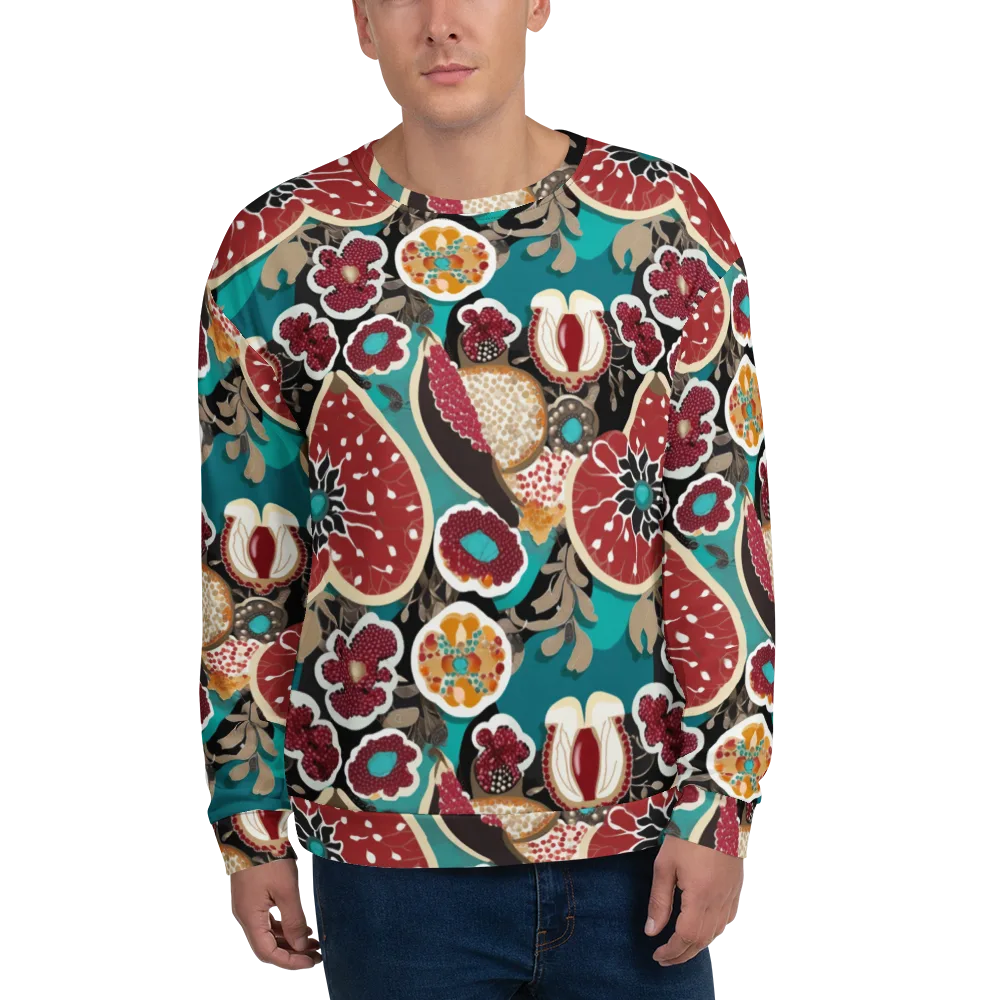 Garnet Garden on Sweatshirt — Front
