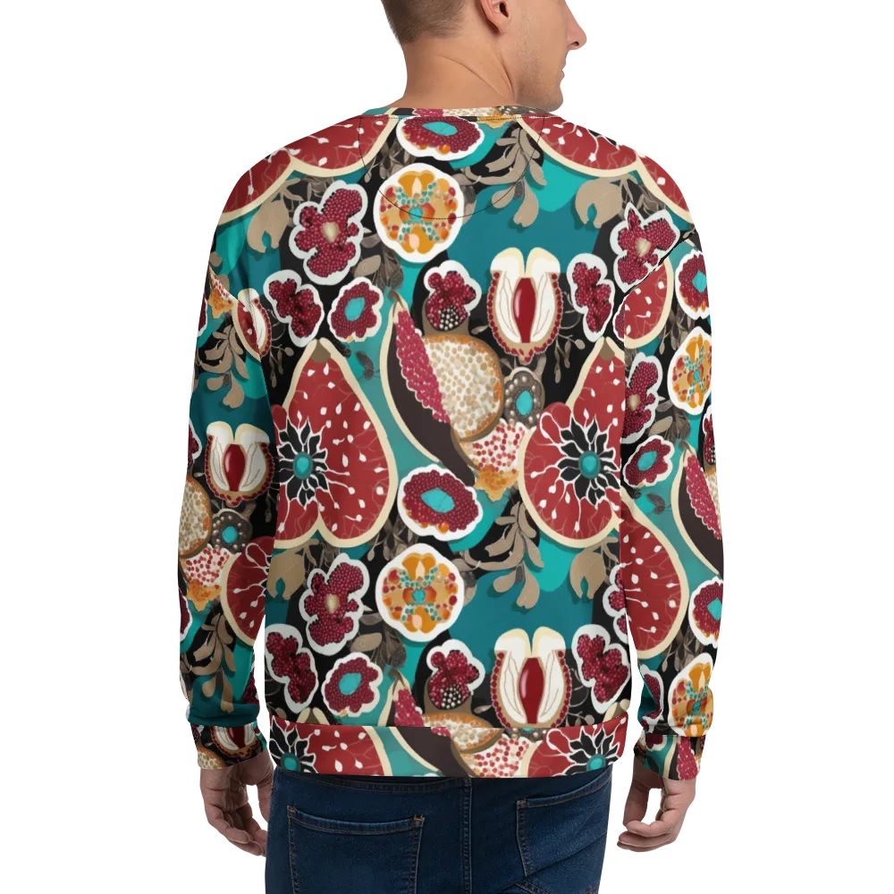 Garnet Garden on Sweatshirt — Back