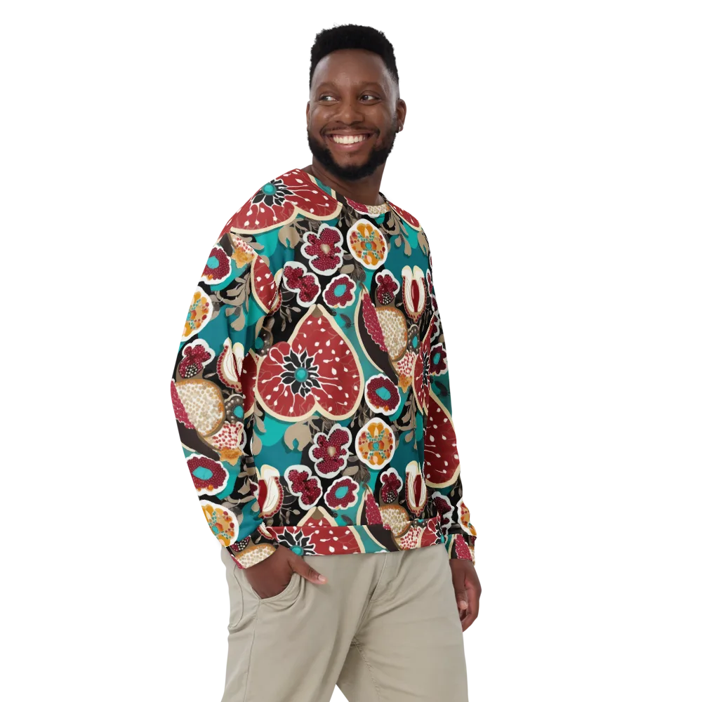 Garnet Garden on Sweatshirt — Front