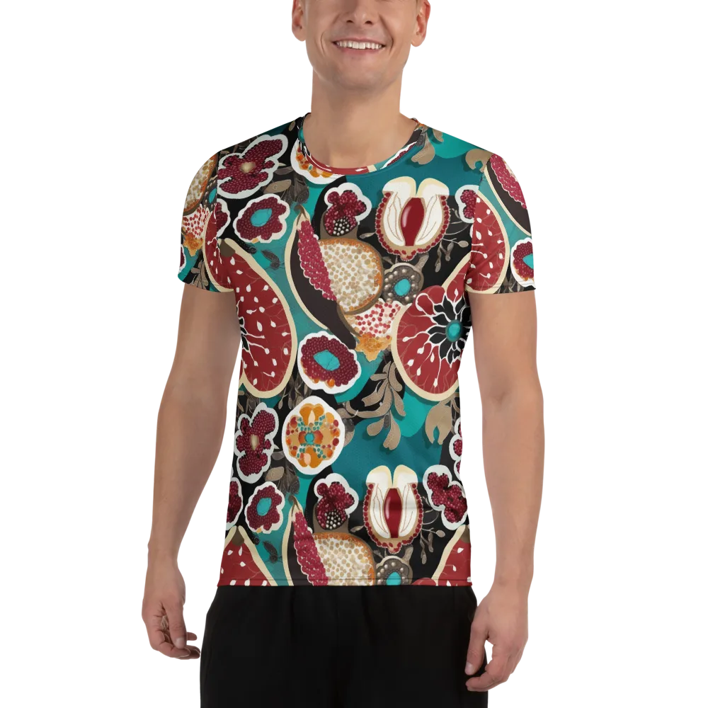 Garnet Garden on Men's Athletic T-Shirt — Front