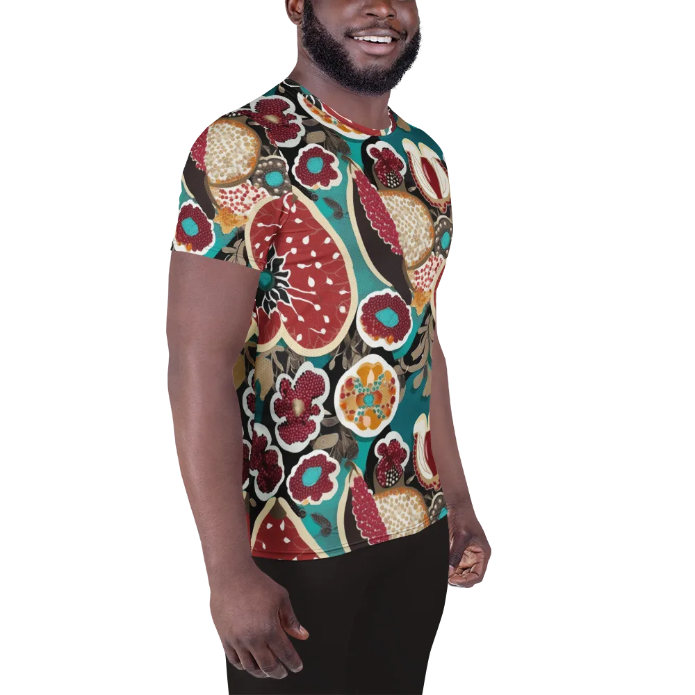 Garnet Garden on Men's Athletic T-Shirt — Right