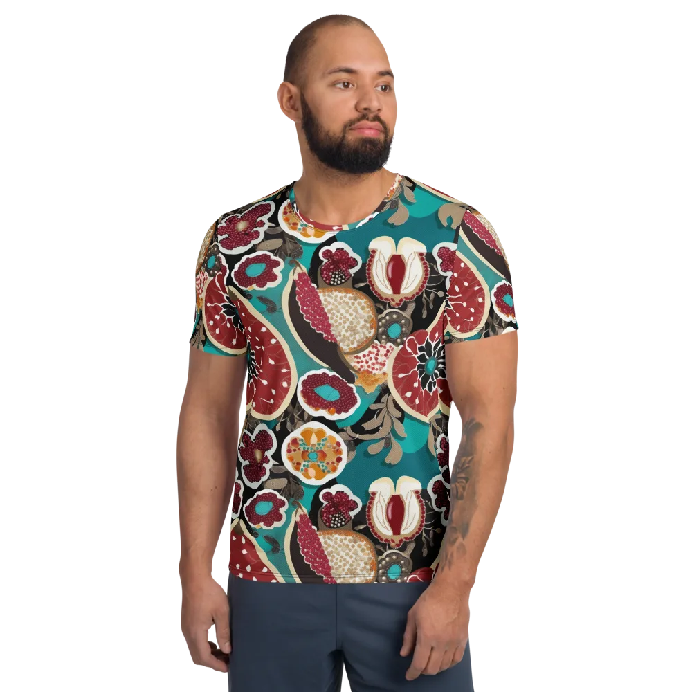 Garnet Garden on Men's Athletic T-Shirt — Front