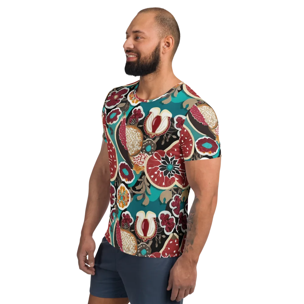 Garnet Garden on Men's Athletic T-Shirt — Left