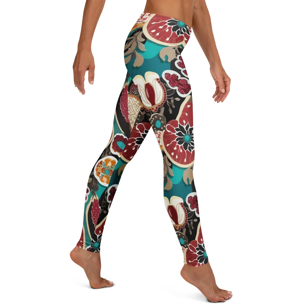 Garnet Garden on Leggings — Right