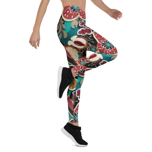 Garnet Garden on a Leggings