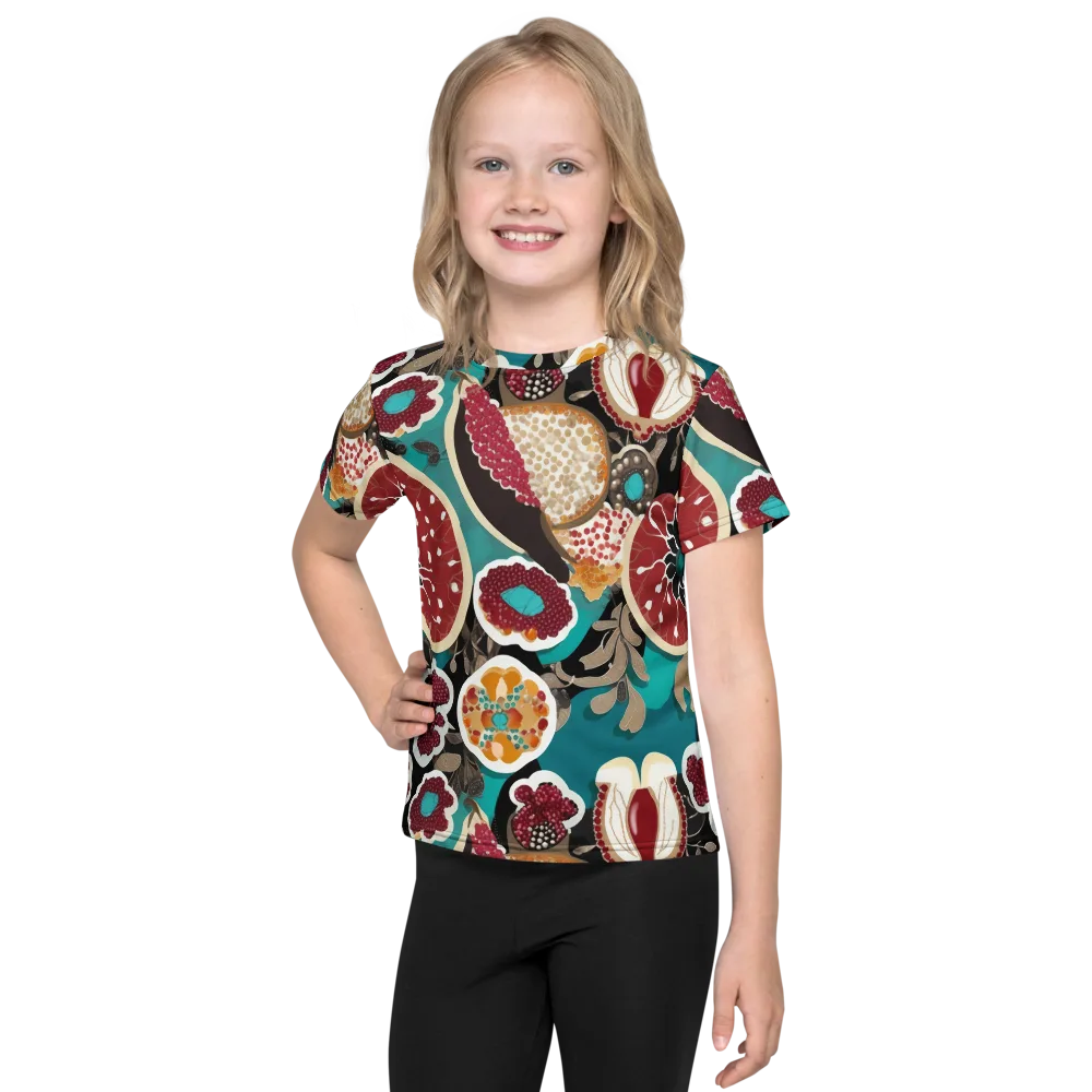 Garnet Garden on Kids Crew Neck T-Shirt — Front